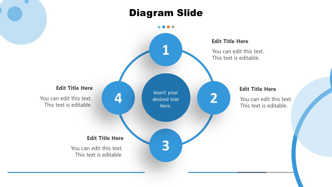 Minimal Diagram PowerPoint 4 Steps 