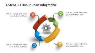 PowerPoint Diagram 4 Stages 3D Donut Chart