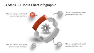 3D Donut Chart Step 1 Diagram PowerPoint