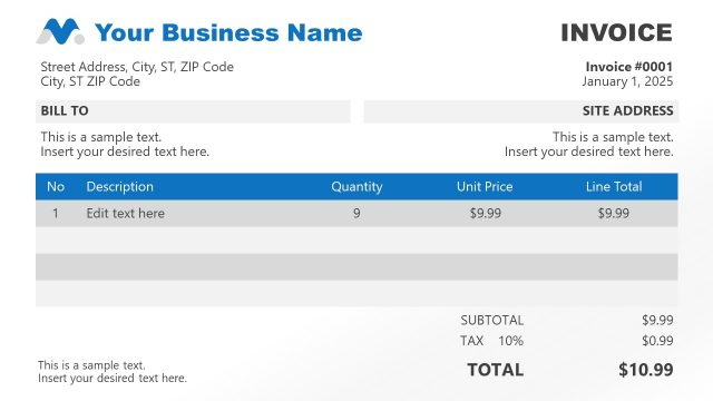 Invoice PowerPoint Template