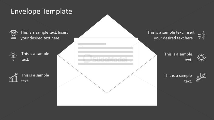 Flat Animation Envelope Template PPT