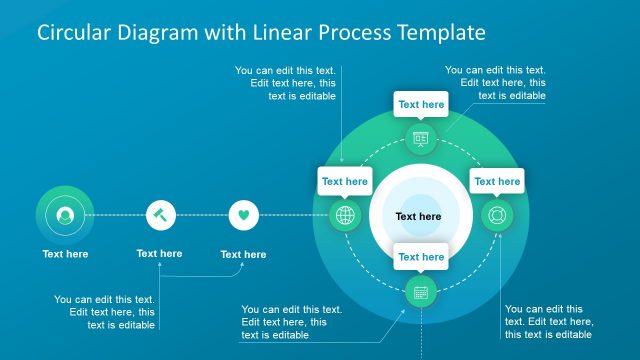 Circular Diagram Linear Process Template