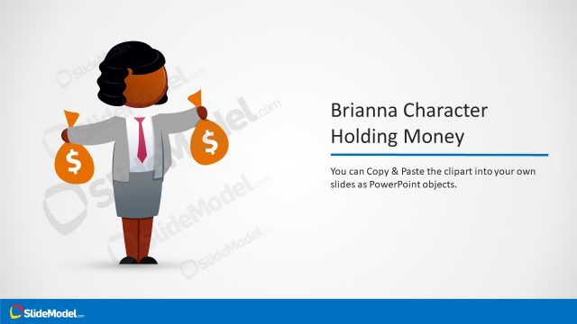 Editable Brianna Vector Image with Money