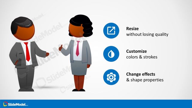 Characters Holding Hands PPT Infographics Scene