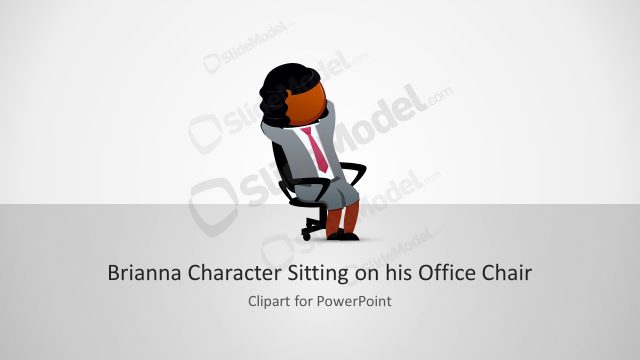 Brianna Relaxing In Office PowerPoint Character