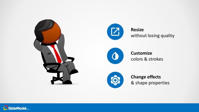 PowerPoint Template Slide for Malcom Character Illustration