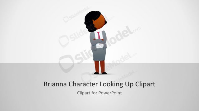 Brianna Looking Up PowerPoint Character