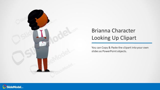 PowerPoint Template Slide for Brianna Looking Up
