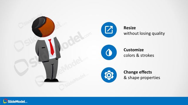 Malcom Looking Up PowerPoint Template Slide