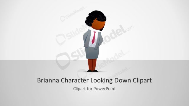 Brianna Looking Down PowerPoint Character