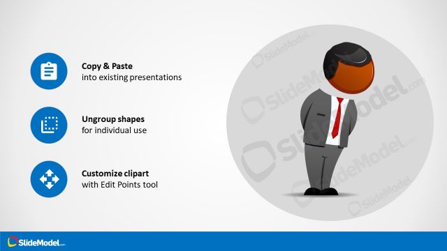 PowerPoint Vector Illustration for Malcom Looking Down