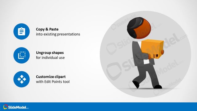 Malcom Delivery Box Editable PowerPoint Character