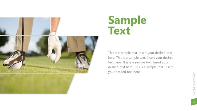 Creative Golf Playing Slide – Golf Theme Template