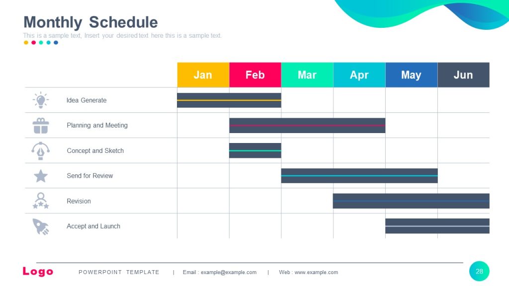 Multi-Purpose Template Slide for Monthly Schedule - SlideModel