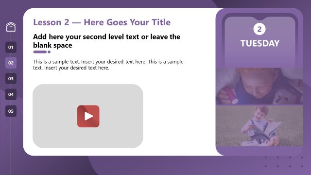 Customizable School Weekly Plan PPT Template