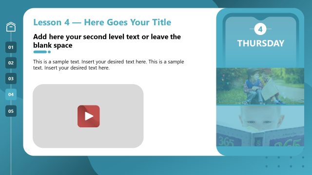 School Weekly Plan Template for Presentation
