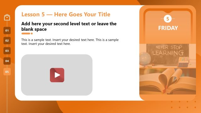 School Weekly Plan Presentation Template