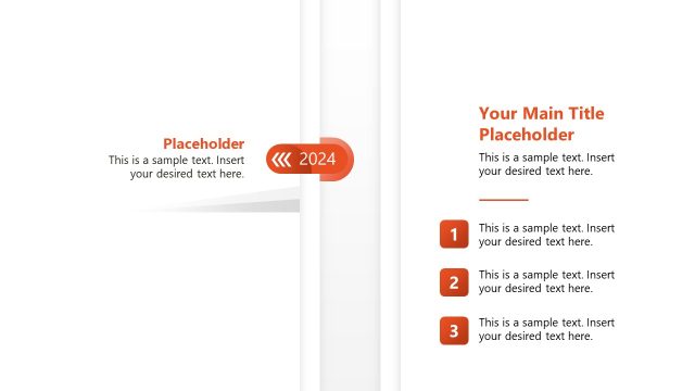 Customizable 6-Year Vertical Timeline Presentation Template