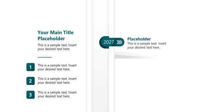 6-Year Vertical Timeline Slide for PowerPoint
