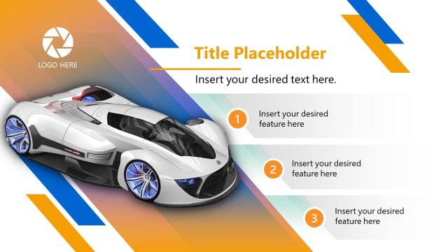 Luxury PowerPoint Template with Car Diagram