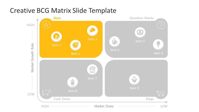 Creative BCG Matrix Presentation Template – Stars Slide