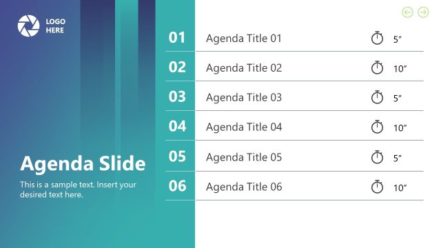 SEO Report Template – Agenda Slide
