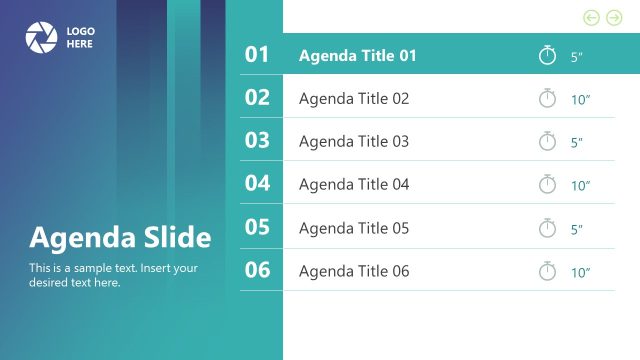 SEO Report Template for PowerPoint – Agenda Slide