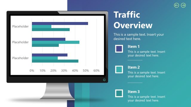 Traffic Overview Slide – SEO Report PPT Template