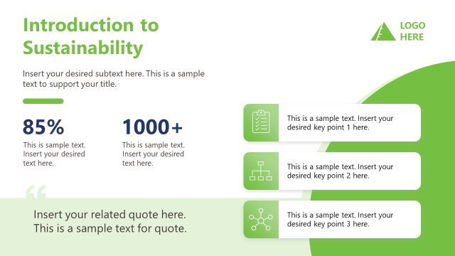 Sustainability Strategy Template – Introduction Slide