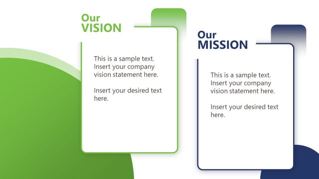 Our Vision and Mission Slide for Sustainability Strategy Template