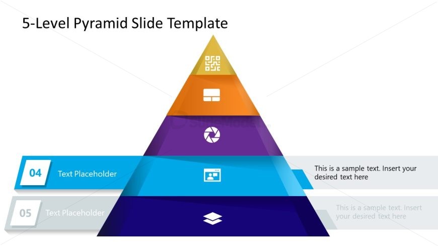 PPT Presentation Template for 5-Level Pyramid
