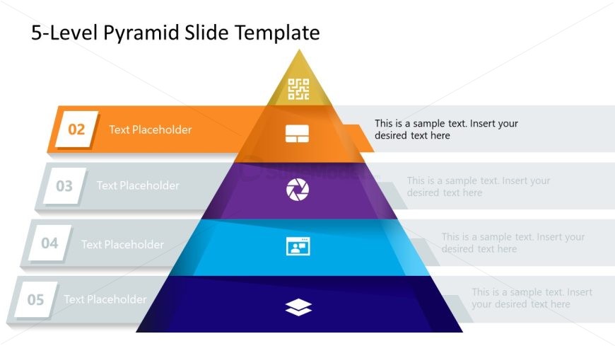 5-Level Pyramid PowerPoint Presentation Slide 