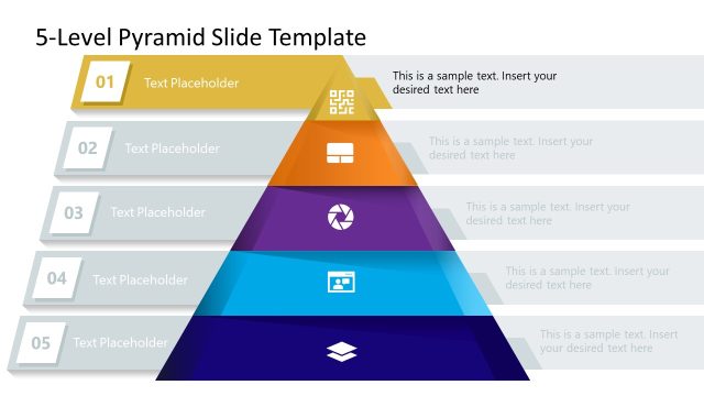 5-Level Pyramid PPT Presentation Slide