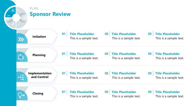 Slide for Sponsor Review – PDCA PPT Template