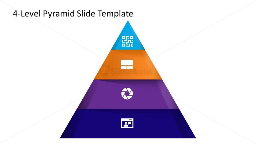 PowerPoint Template for 4-Level Colorful Pyramid Presentation