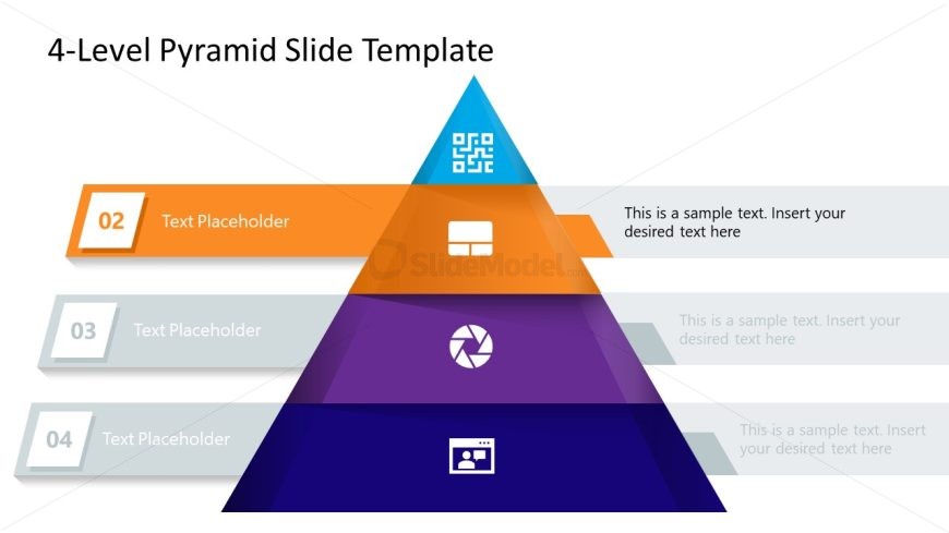 4-Level Colorful Pyramid PowerPoint Slide 