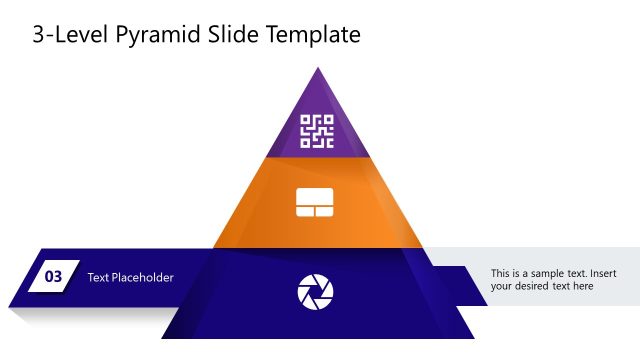 Customizable 3-Level Colorful Pyramid PPT Template