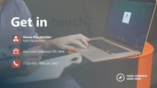 Editable Get in Touch PPT Slide 