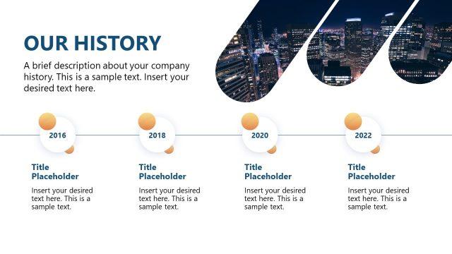 Our Organizational History Slide – Company Profile PPT Slide Template