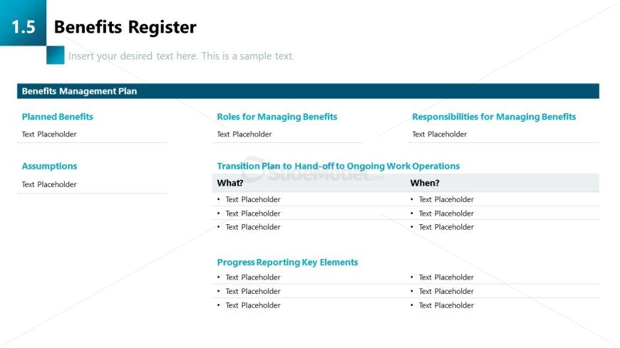 Benefits Register Slide Template 