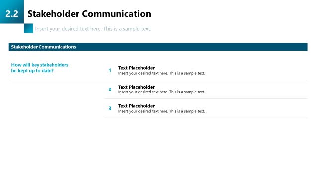 Stakeholder Communication Slide – Program Management