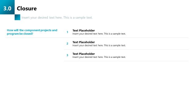Slide for Closure Presentation – Program Management Template