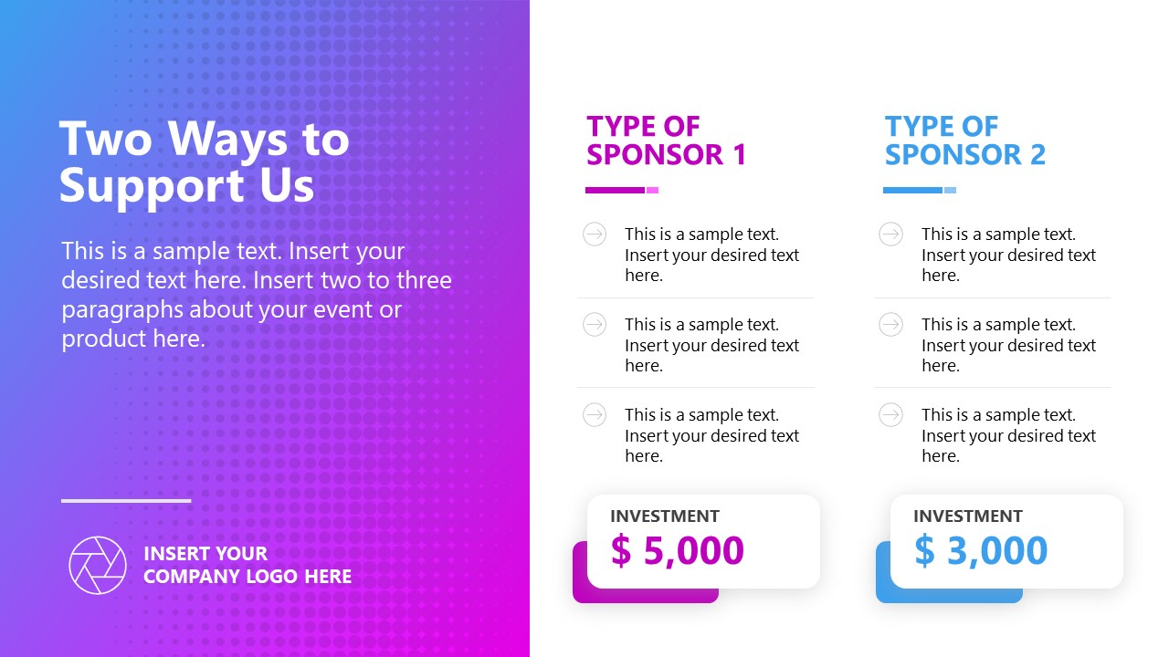 Sponsorship pitch deck powerpoint template