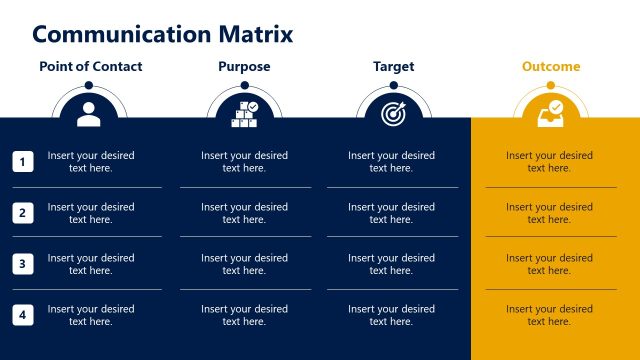 Communication Matrix PowerPoint Slide