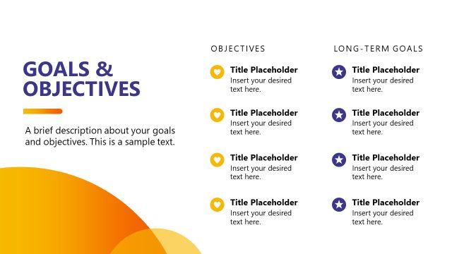 Goals for Presenting Goals and Objectives