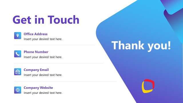 Editable Get in Touch Slide – Communication Slide Template