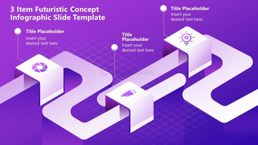  3-Item Futuristic Concept Template for Presentation 