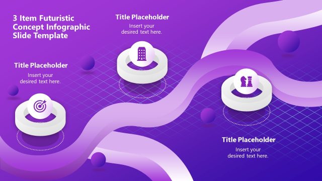 3-Item Futuristic Slide Template for PowerPoint
