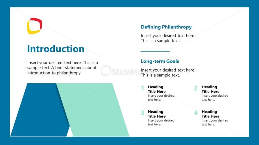 Editable Philanthropy PPT Slide