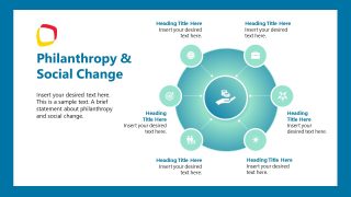 Creative Circular Diagram Philanthropy Template 